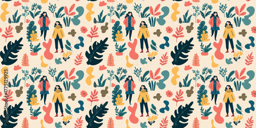 vector illustration surreal floral anatomy design