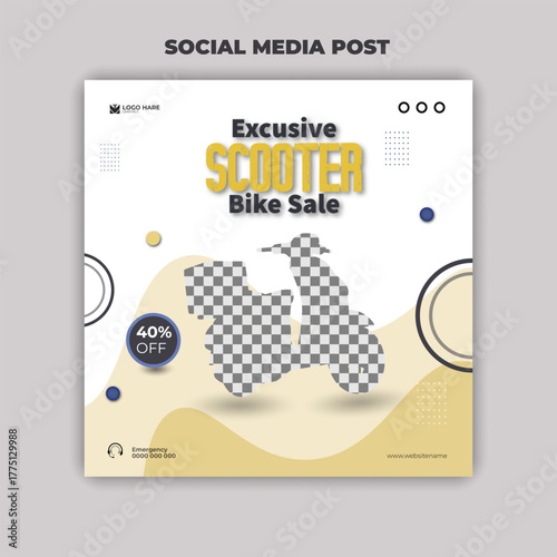 Scooter Bike Sale Social Media Post Design Template