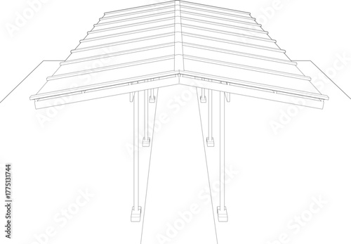 3D illustration of landscape and architecture