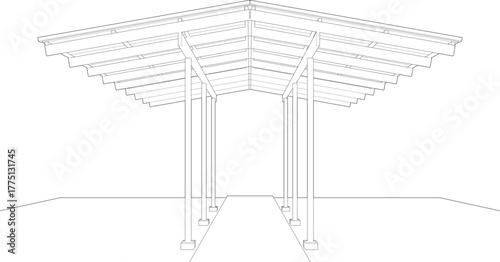 3D illustration of landscape and architecture