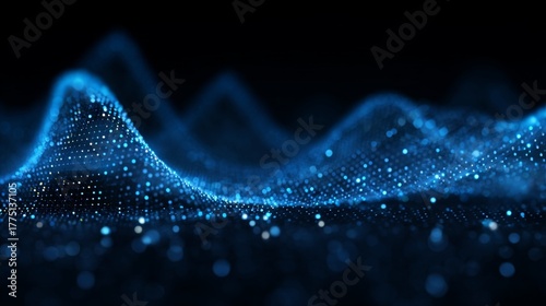 Wallpaper Mural Neural network-inspired background with data points Torontodigital.ca