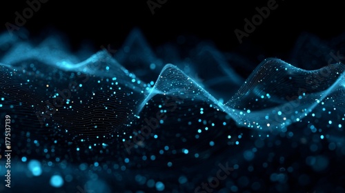 Wallpaper Mural Neural network-inspired background with data points Torontodigital.ca