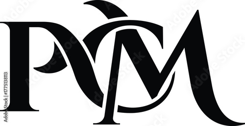 PCM Monogram logo design for an entrepreneur and business.