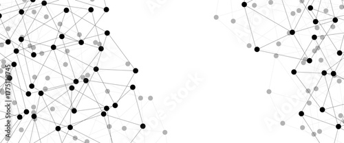 Abstract technology dot and line connection digital hi tech design concept background. Space for text. Vector illustration