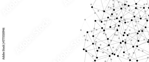 Abstract technology dot and line connection digital hi tech design concept background. Space for text. Vector illustration