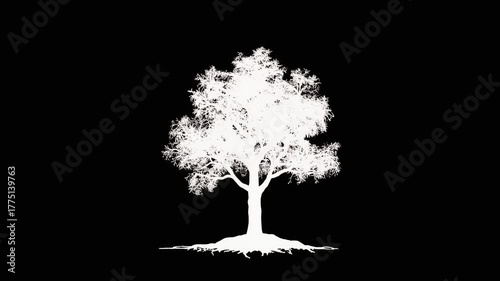 Growing Tree Silhouette animation.