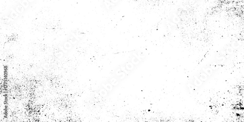 White grunge texture with scattered black speckles, dust and scratches, distressed abstract background overlay fine grit.
