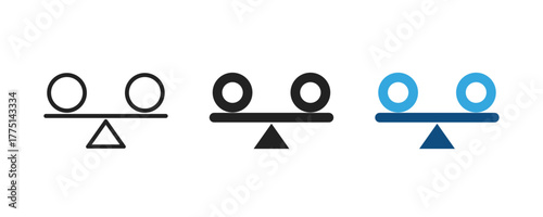 Stability icon. Balancing icon illustration set logo. Stable icon. Vector illustration.