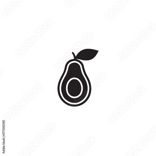 Avocado Half Icon with Inner Paths and Leaf – Monochrome Line Art for Food UI/UX
Monochrome avocado icon with seed and leaf, optimized for app design, UI kits, and food interfaces.