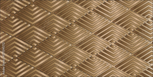 Abstract Geometric Pattern Golden Brown Texture