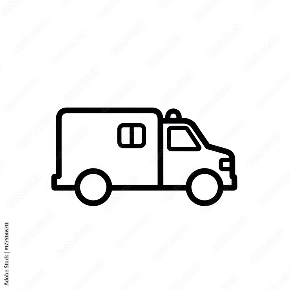 Fototapeta premium Ambulance Van Icon medical emergency