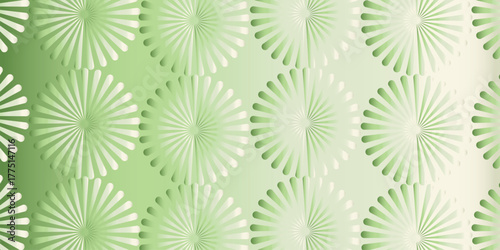 Green Gradient Sunburst Pattern Background