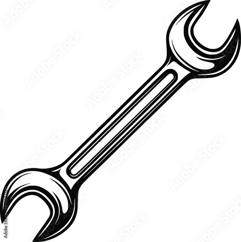 wrenches vector vintage hand drawn illustration
