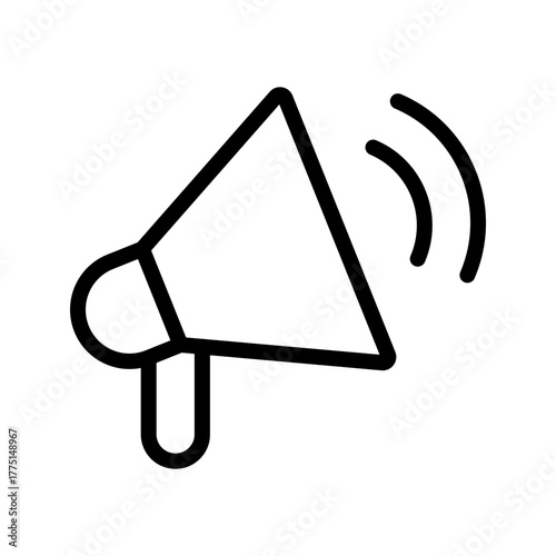 Megaphone Announcement and Promotion Icon Set Featuring Loudspeaker, Marketing, Public Notice, and Communication Symbols for Modern Apps, Web, and Digital Platforms