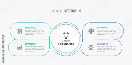 Vector infographic label design with circle infographics template design and 4-5-6 options or steps. Can be used for process diagram, presentations, workflow layout, banner, flow chart, info graph.