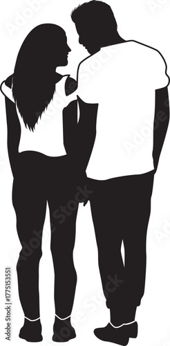 silhouette of a couple