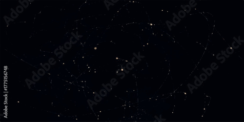 Starry night sky background dark space with glittering stars cosmic vector illustration for astronomy and science projects