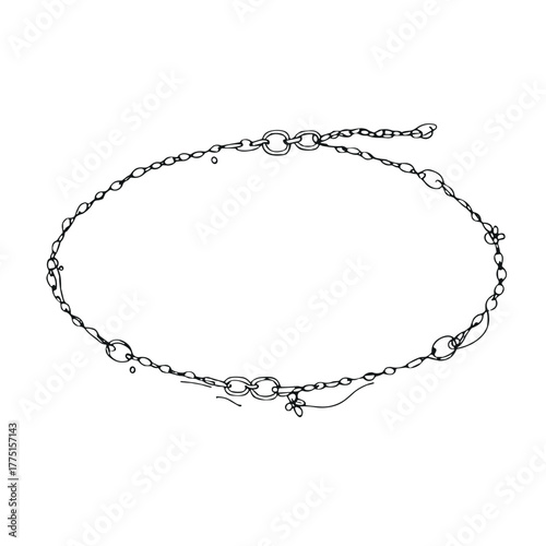 Chain bracelet with micro symbols holiday jewellery flat vector