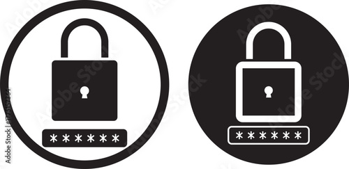 lock with password icon set. login successful icons for privacy. Account protection.  Account protection.  unlock symbol security icon set in red and green color outline style vector illustration