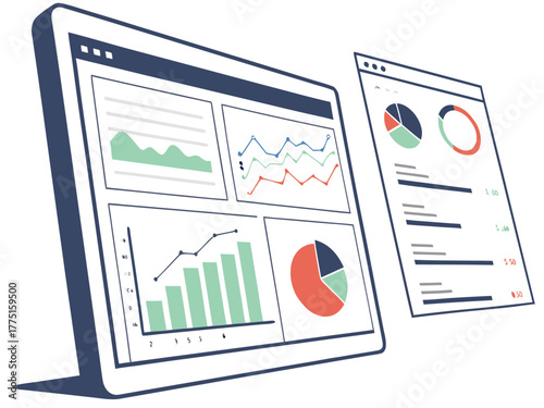 Data monitoring and tracking system illustration