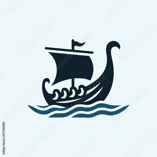 Viking Ship Logo