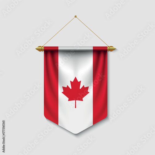 Hanging Canadian Flag Pennant