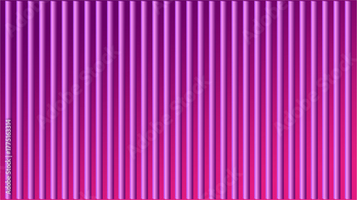 Vertical lavender bars conceal a luminous gradient mountain rising softly, evoking balance between geometric discipline and ethereal twilight serenity.