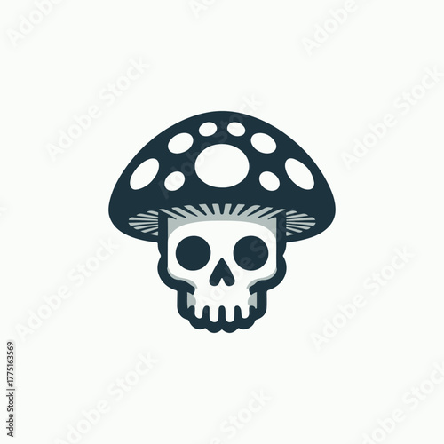Skull Mushroom Logo