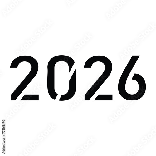 The year 2026 in bold black numbers