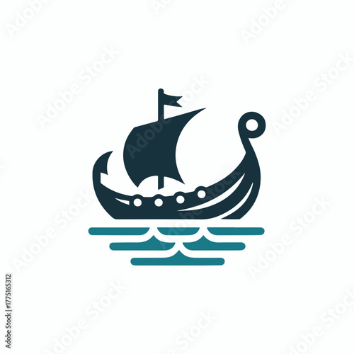 Viking Ship Logo