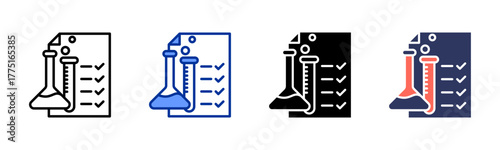 Laboratory Test icon sheet multiple style collection