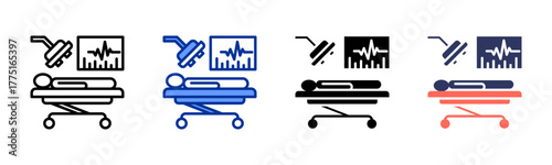 Surgery Operation icon sheet multiple style collection