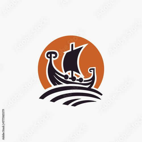 Viking Ship Logo
