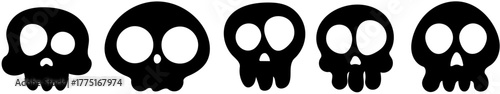 Minimalist Skull Icon Vector