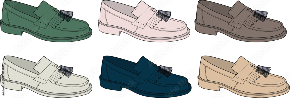Φωτογραφία A versatile collection of classic tassel loafer shoes for men and women