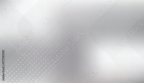 Elegant gray gradient background showcases soft geometric shapes and subtle dot patterns creating a minimalist modern design ideal for versatile creative applications