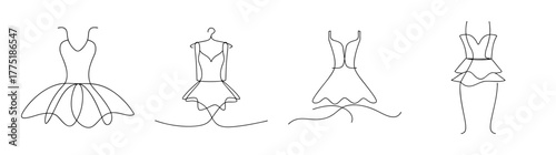 Chic fashion sketch collection featuring diverse peplum dress designs for modern women