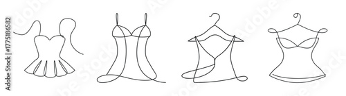 Four stylish peplum tops sketches for fashion design apparel and garment creation collection
