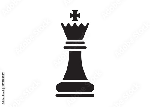 A chess piece Icon, A chess piece Black Vector