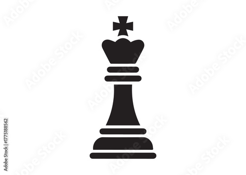 A chess piece Icon, A chess piece Black Vector