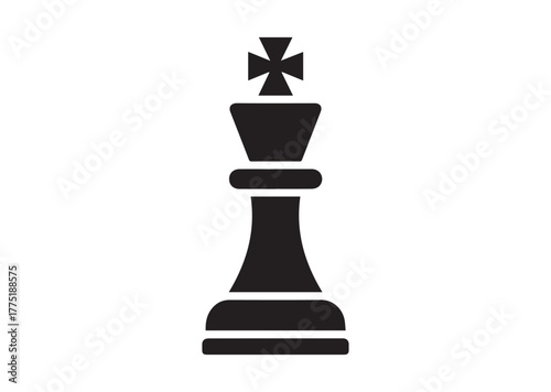 A chess piece Icon, A chess piece Black Vector