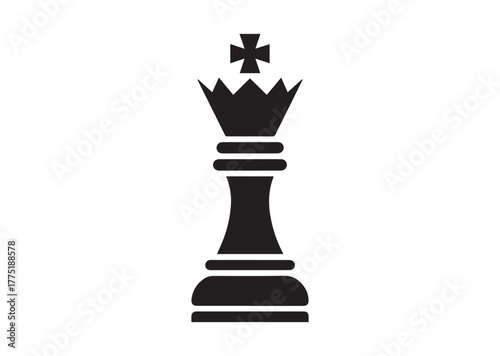 A chess piece Icon, A chess piece Black Vector