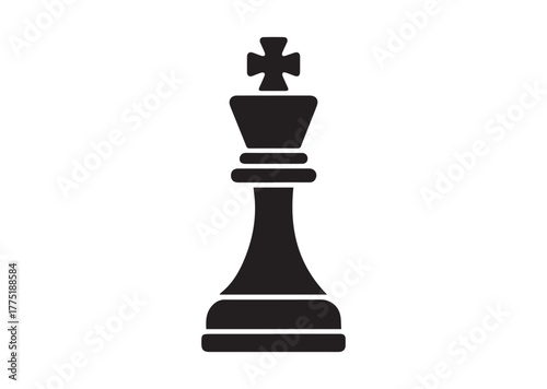 A chess piece Icon, A chess piece Black Vector