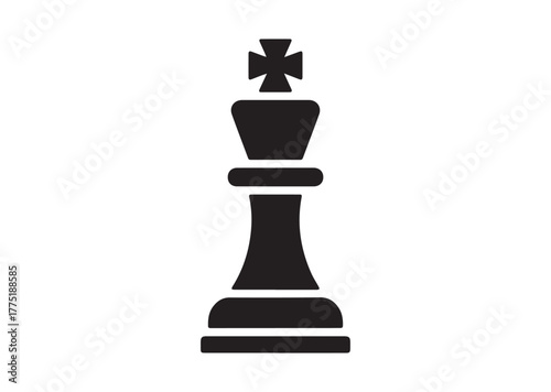A chess piece Icon, A chess piece Black Vector