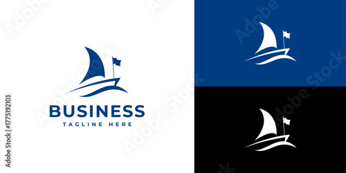 Sail Ship Logo – Nautical, Travel, and Adventure Symbol for Marine, Cruise, or Exploration Branding
