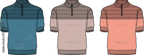 Variety of Polo Shirts  Blue, Beige and Salmon Colored Apparel