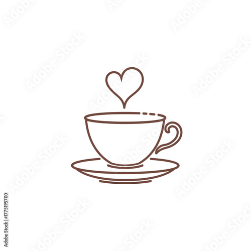 Teacup Love Heart Steam Icon