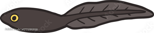 Cartoon Illustration of a Tadpole