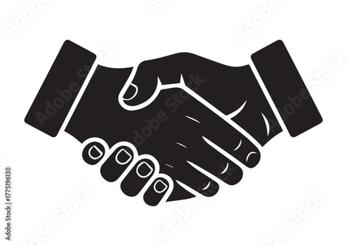 Handshake Icon, Handshake Black Vector