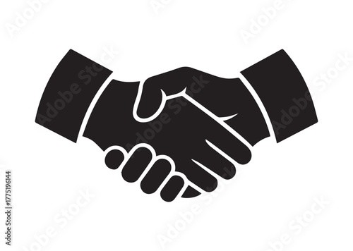Handshake Icon, Handshake Black Vector
